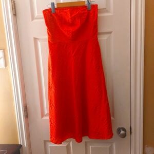 J. Crew Quality Strapless Crepe Style A-line Dress